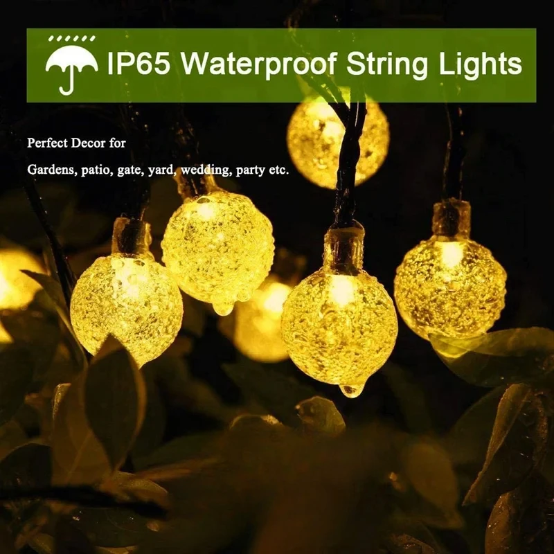 Radiant Waterproof Solar String Lights for Outdoor Garden & Patio Decor