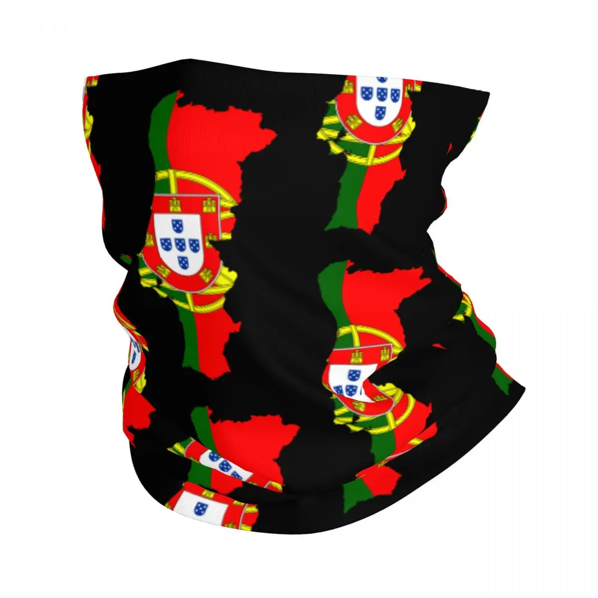 

Portugal Map Flag Bandana Winter Neck Warmer Men Windproof Wrap Face Scarf for Hiking Gaiter Headband