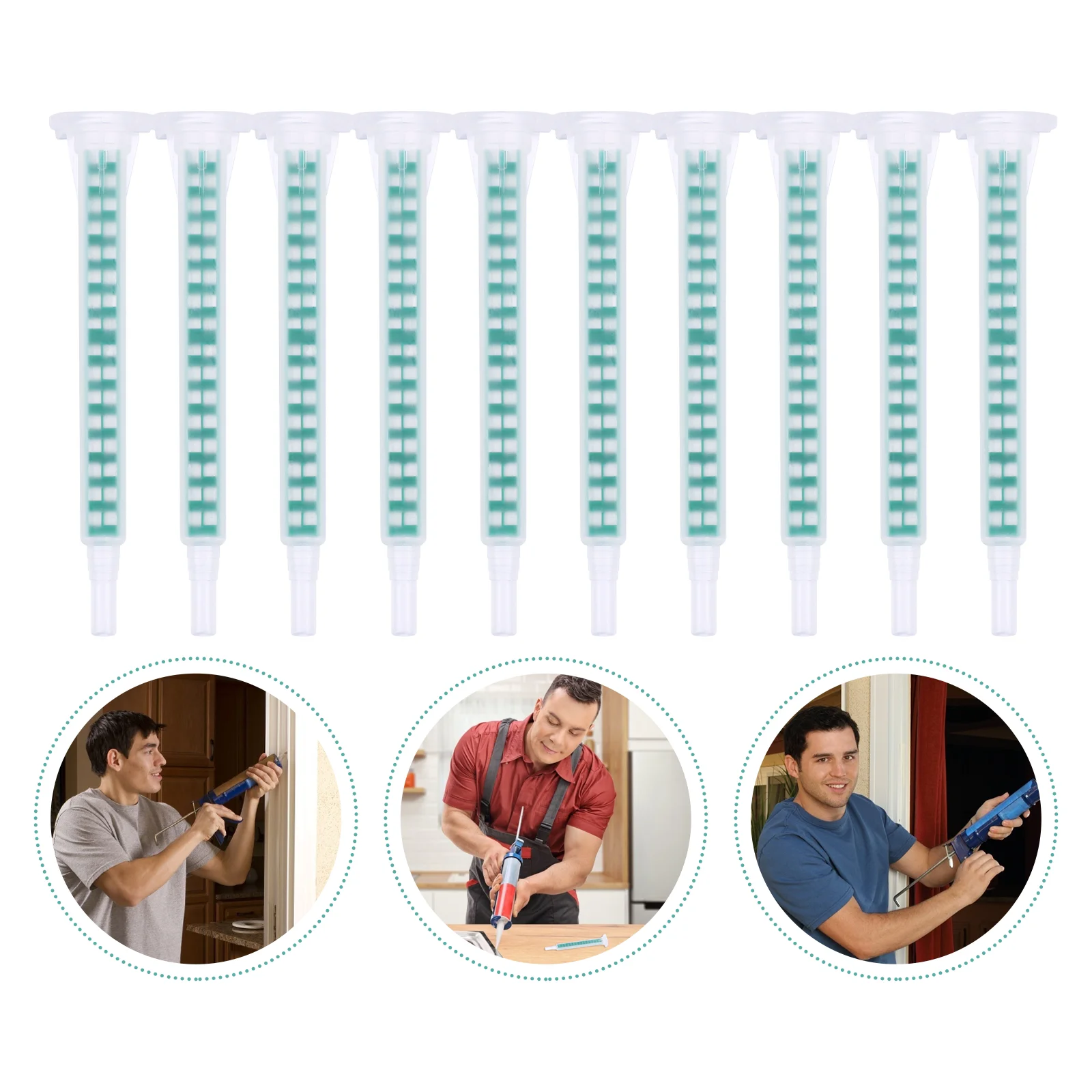 

50 Pcs Mixing Hose Nozzle Filling Glue Resin Mixer Tube Applicators Epoxy AB Mixers