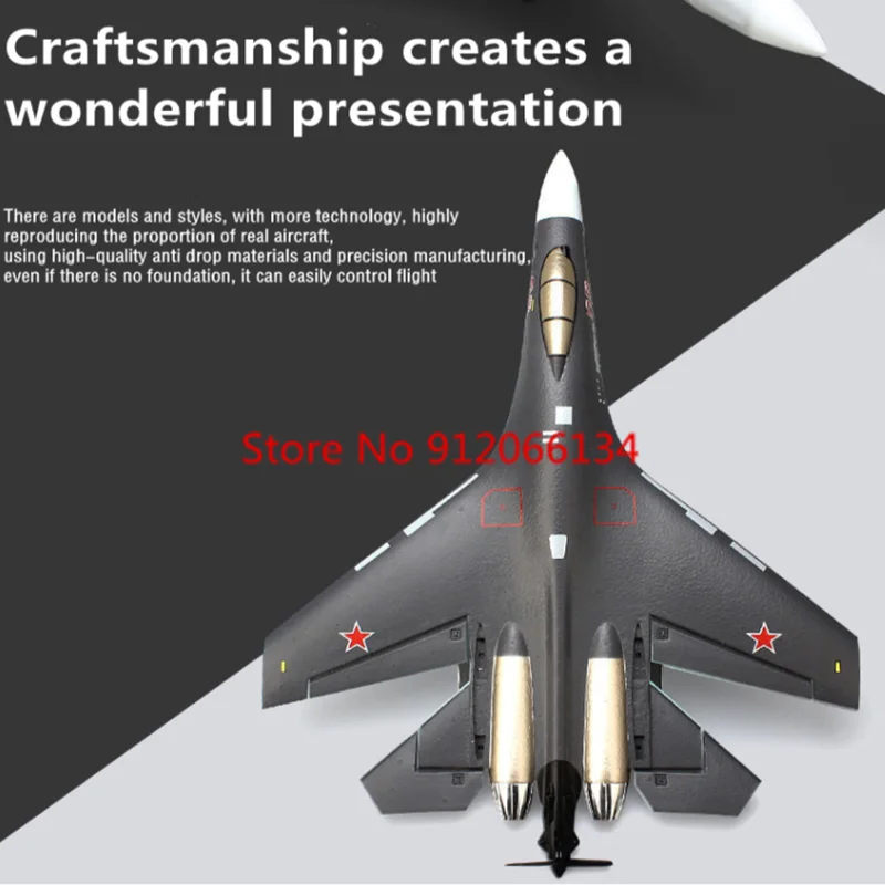 Professional Fixed Wing 600M RC Fighter 4CH 3D/6D Mode Brushless Self Stabilizing LED Lighting Remote Control Plane Airplane Toy 3