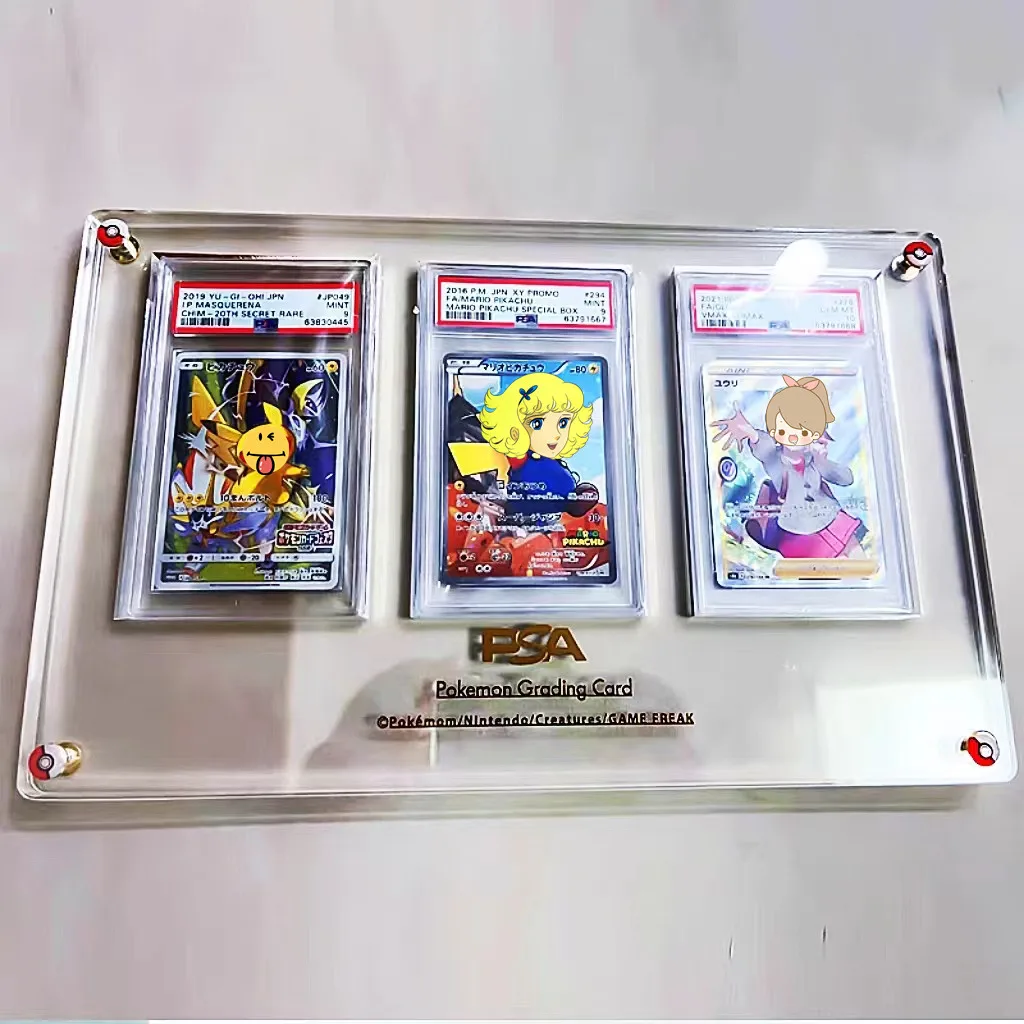 

PSA PTCG Rating Card Brick Sports Trading Card High Transparent Thickened Acrylic Display Stand Card Not Included