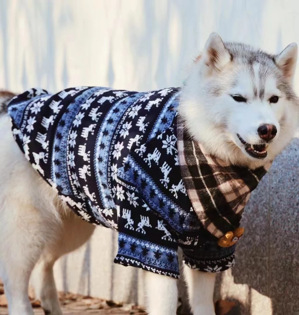 Large Dog Lamb Cashmere Coat, Warm Plush Coat, Autumn and Winter Clothes