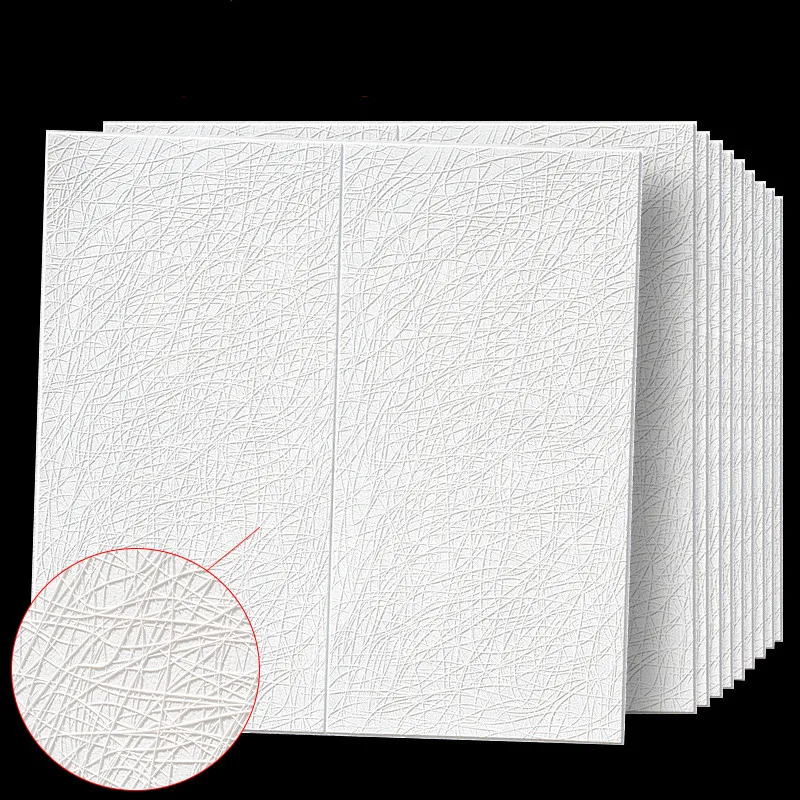 

Wall Paper Anti-collision 3D Foam Wallpaper Self-adhesive Wall Sticker Bedroom Decor Waterproof Wall Skirt Renovation Stickers