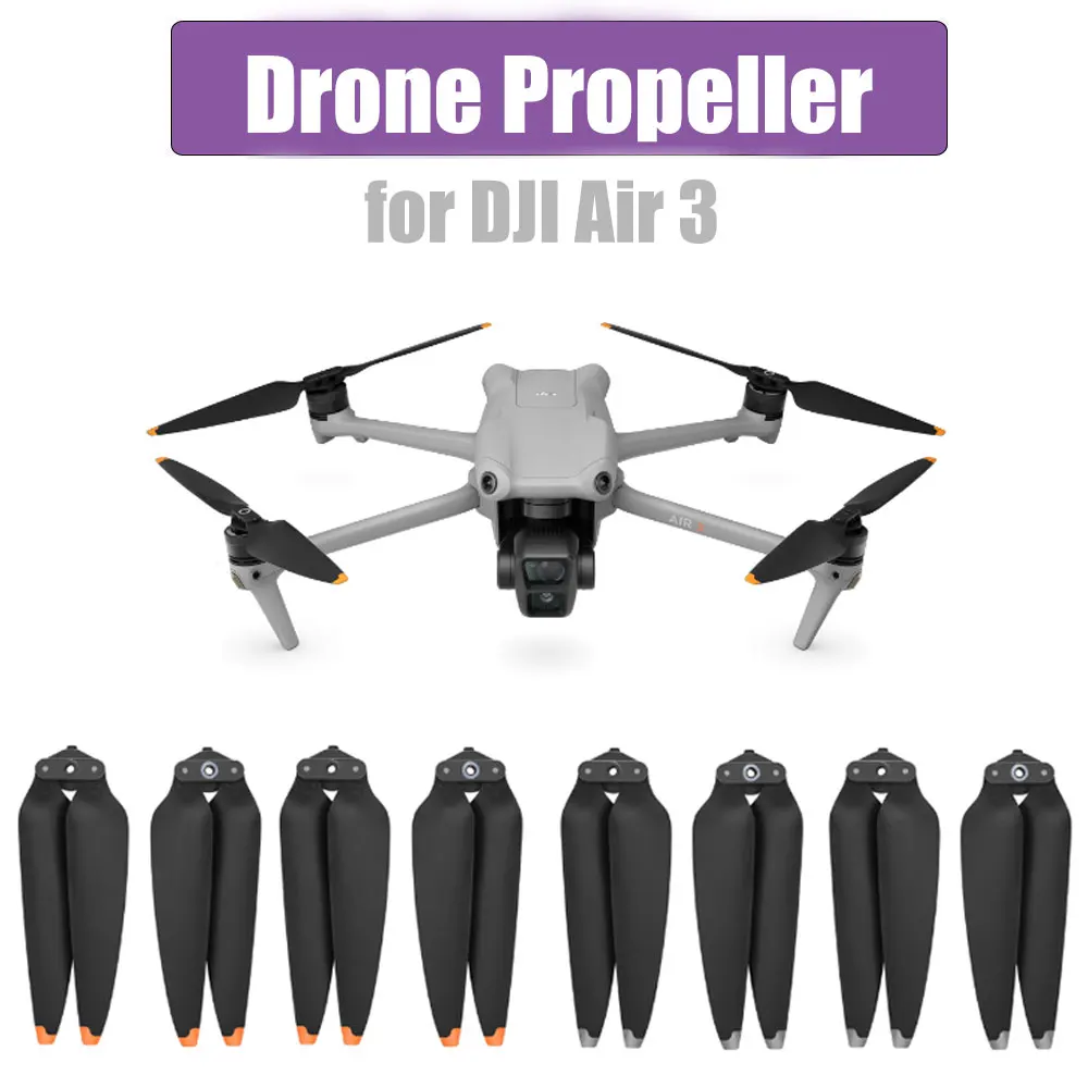Drone Propellers 2 Pairs Replacement Propellers for DJI AIR 3 Spare Parts Light Weight Props Blade Wing Fans