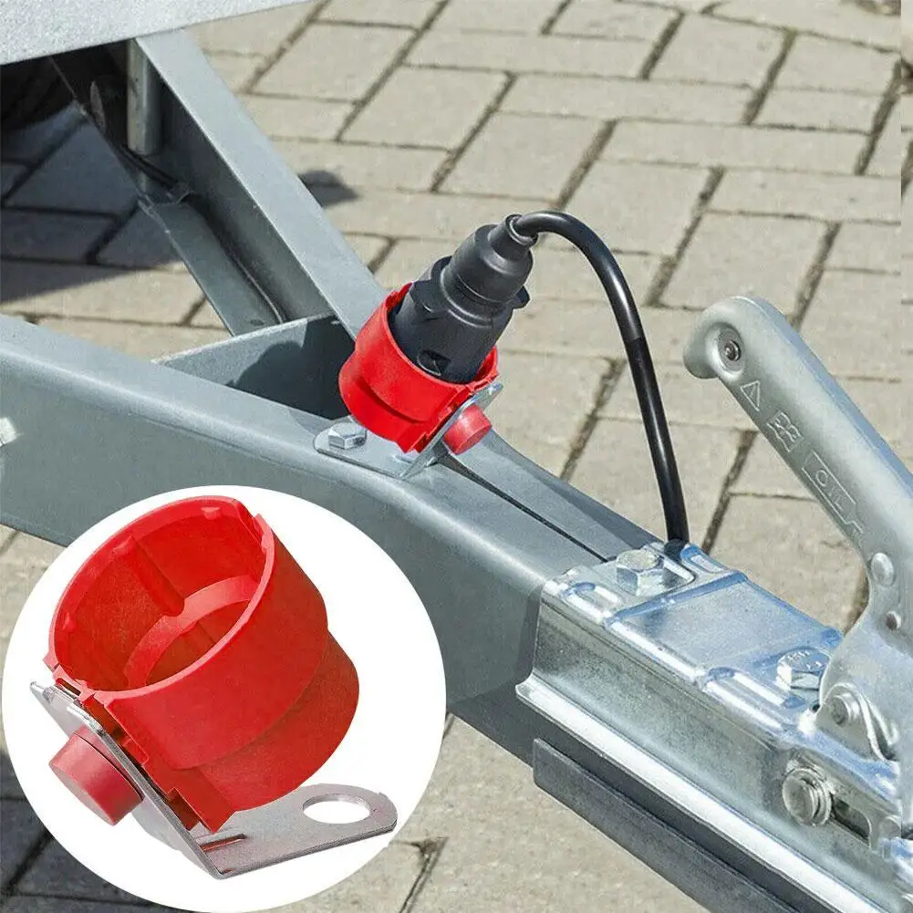 Trailer Plug Adapter ABS Plastic Trailer Fixed Connector Suitable For Installation 7/13 Stitches Plugs Flame Retardant Temperature Resistant