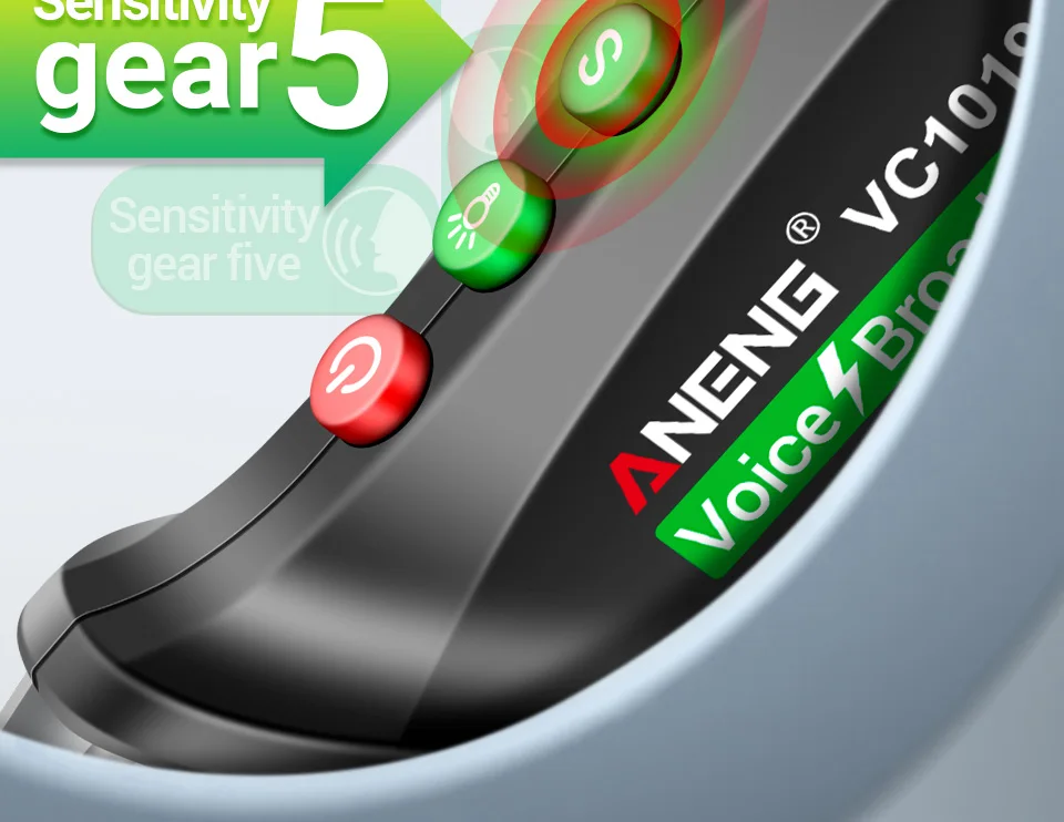 Tester Stift Berührungsloser Sprachübertragungsdetektor Messgerät ANENG VC1019 Leistungsschalter Finder 12-1000V NCV Spannungssteigungsprüfer – Detail 7