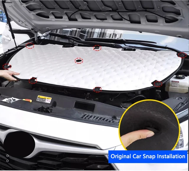 Isolation Phonique Et Thermique Pour Capot Citroën C5 2011-2016 - Coussin Coton Noir - Réduit Bruit Et Chaleur Moteur