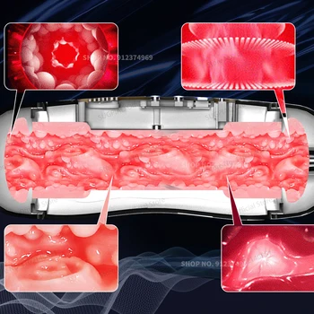 Automatic Masturbation Cup for Men Blowjob Vibrator Machine Pocket Pussy Heating Realistic Vagina Adult Sex Toys 18+ Male Goods