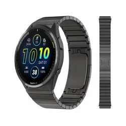 Premium 22mm High - Quality Metal Watch Strap - Elegant Bracelet Design - Foreruner 265 Music (Gray)