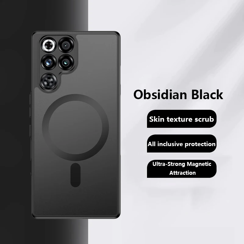 360-Degree Rotation Matte Frosted Shockproof Case with Air Magnetic Bracket