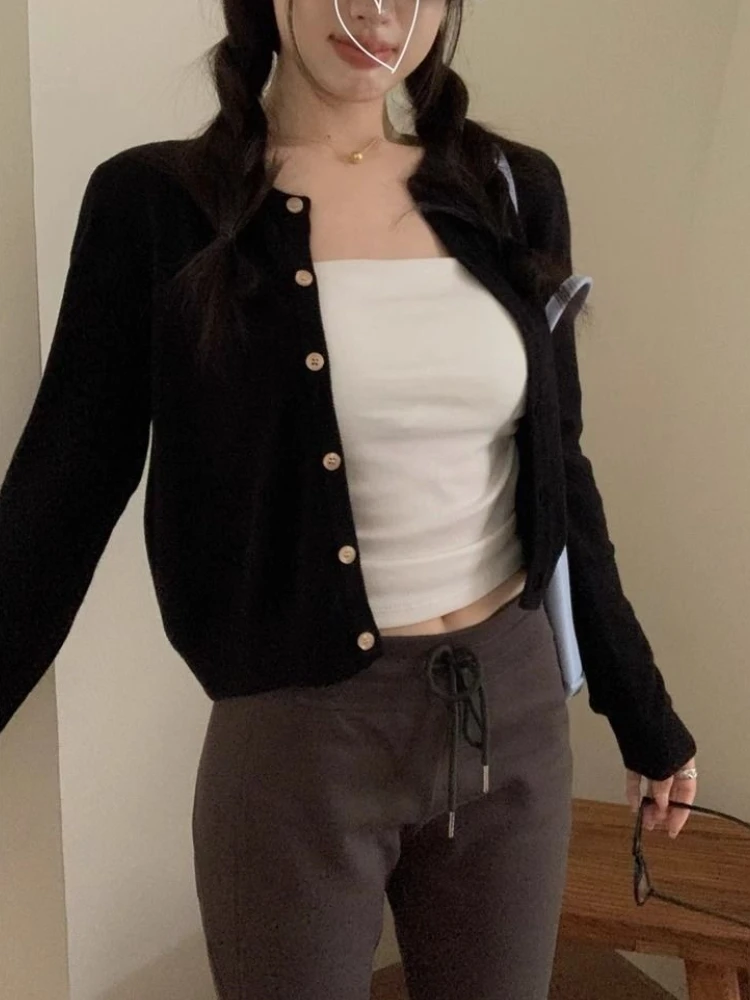 Women Elegant Long Sleeve Cardigan Sweater