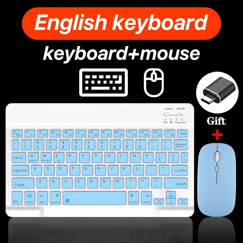 Rechargeable Bluetooth-compatible Keyboard Ultra-Slim Wireless Mouse Keyboard Set for Android Windows Tablet iPhone iPad bluetooth keyboard,wireless keyboard mouse set