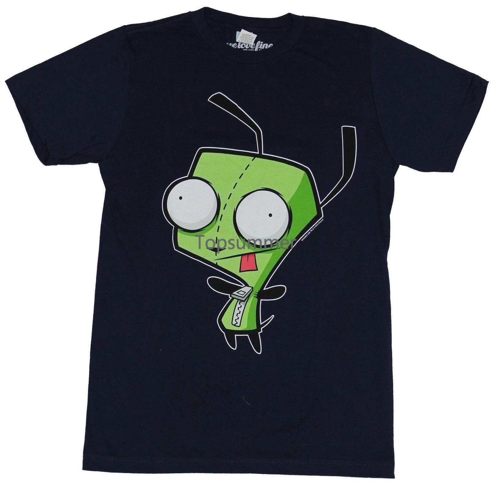 

Invader Zim Mens T-Shirt Happy Hug Ready Zim Image Cartoon T Shirt Men Unisex New Fashion Tshirt Top Ajax