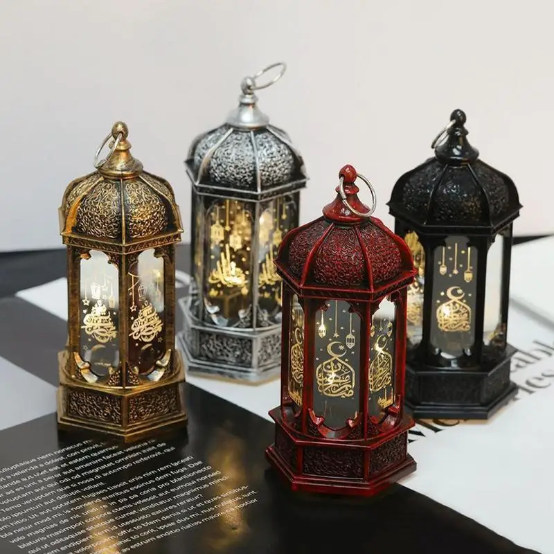 

Eid Lantern Table Light Decoration Muslim Islamic Festival Decorations LED Lanterns Night Light For Kareem Party Supplies