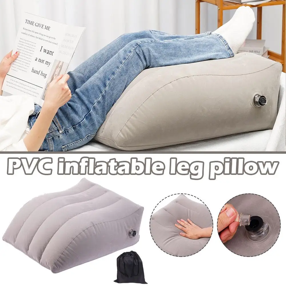 Leg Elevation Pillow,Inflatable Wedge Pillows,Comfort Leg Pillows for  Sleeping,Improve Circulataion and Reduce Swelling,Suitable for improving  Sleep Quality,Pregnant,Surgery and Injury,Recovery (Grey)