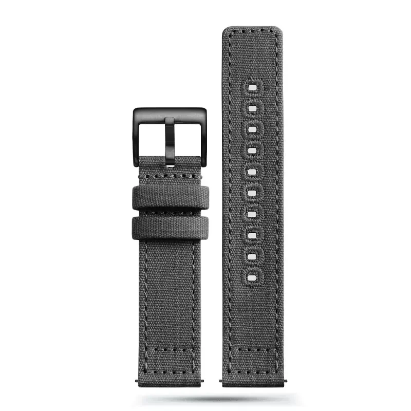Quick Release Canvas Nylon Watch Strap with Brushed Buckle