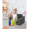 Toddler Couch, 2-in-1 Fold Out Toddler Sofa, Convertible Kids Couch to Lounger, Comfy Kids Sofa Chair for Toddlers 2
