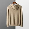 Men's female cashmere One-piece ready-to-wear Hoodie 100% Merino Wool Knitted Sweatshirt Autumn Winter Casual Large Top Long 2