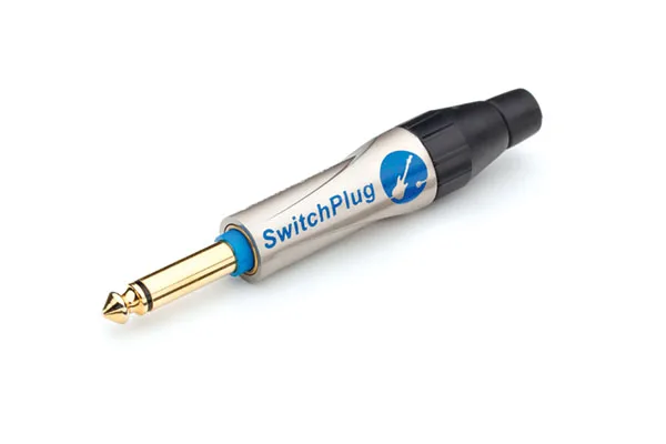 Amphenol Audio Silent plug 6.35 mm/(1/4" Jack) Thermoplastic Backshell TM1P and TMP1B Standard finish, gold plating, switch plug