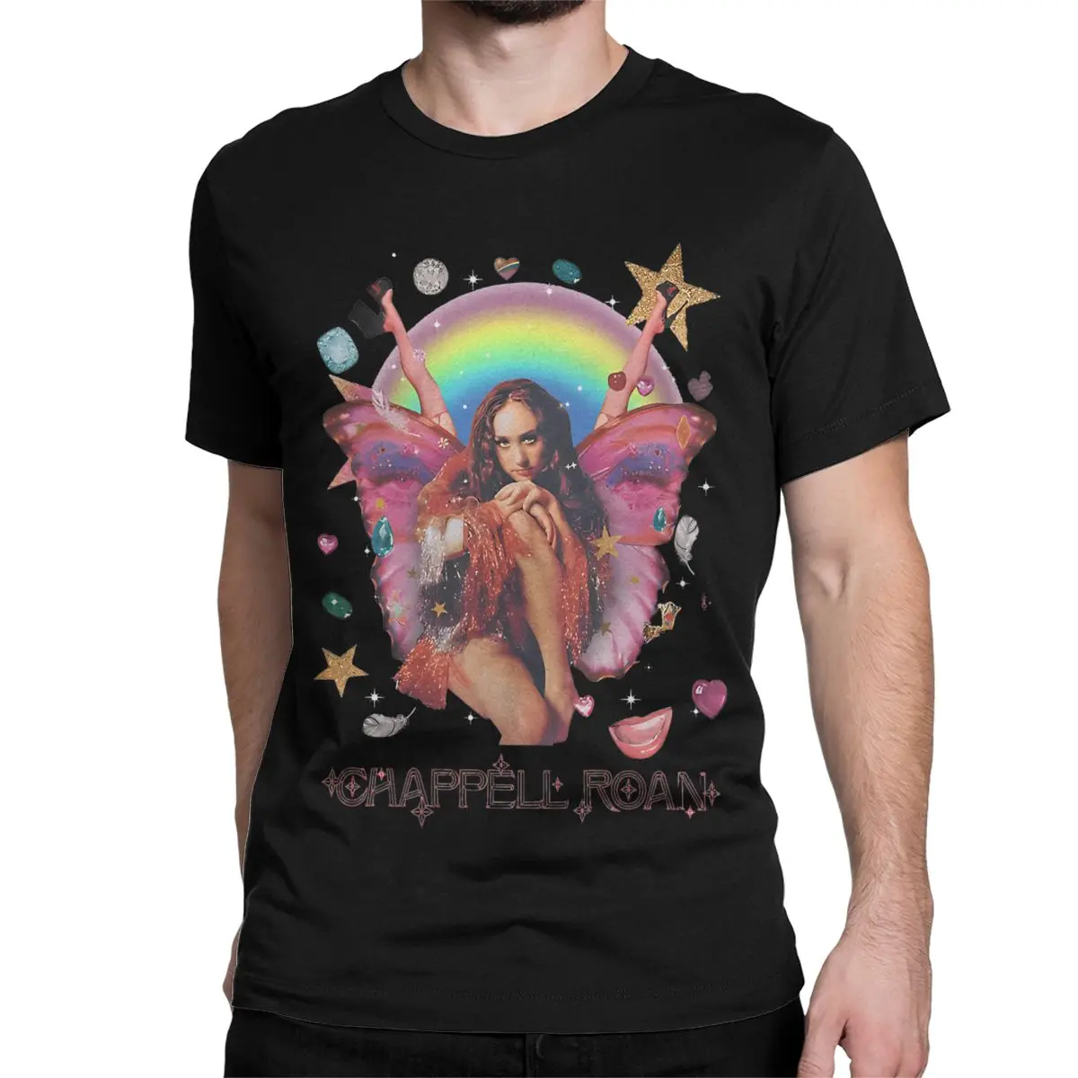 thumbnail image 1 of Camisetas para hombre y mujer, de Chappell Roan Fairy, de algodón, impresionantes, de Midwest Princess Tour, camisetas de cuello redondo, idea de regalo, 1 of 6