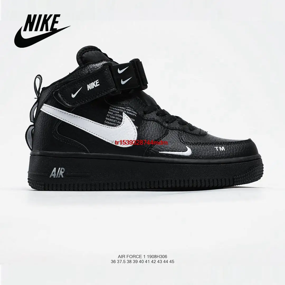 Оригинальные Классические высокие кроссовки Nike Air Force 1 '07 для мужчин  и женщин, размеры 36-45 804609-403 - купить по выгодной цене | AliExpress