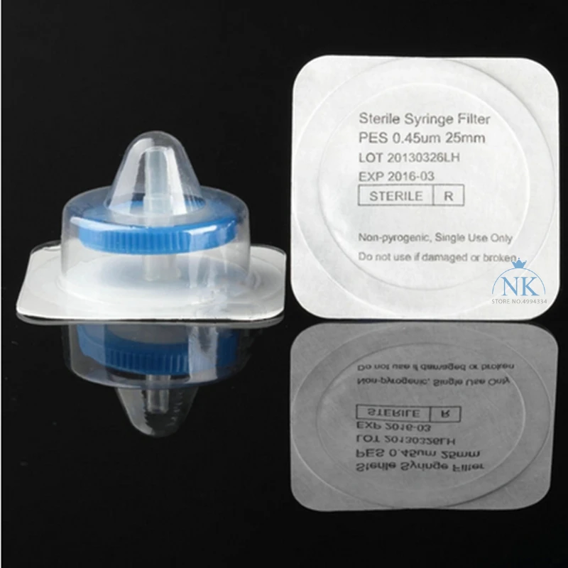 10pcs/lot Lab 13mm 25mm Pore Size 0.22um/0.45um Disposable Sterile Syringe Filter with CA / Nylon / PES / PVDF Membrane