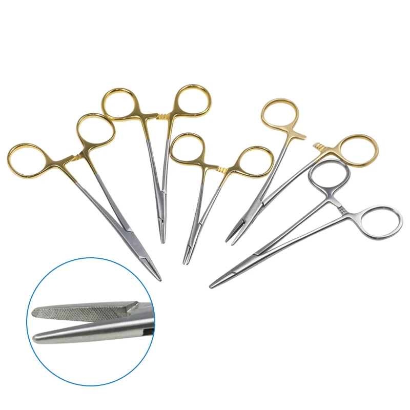 

Five Type Choices Needle Holder Golden Handle Stainless Steel Surgical Instrument