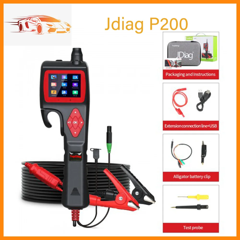 

Jdiag P200 Smart Hook Circuit Tester 9V-30V Relay/Diode Car Circuit Intelligent Analyzer OBD2 Diagnostic Tool Free Shipping