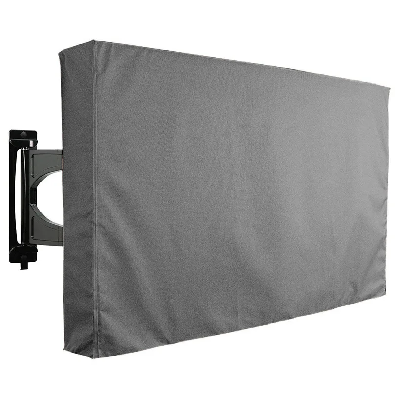 Premium Off-White Waterproof Outdoor TV Cover, Weatherproof Protection