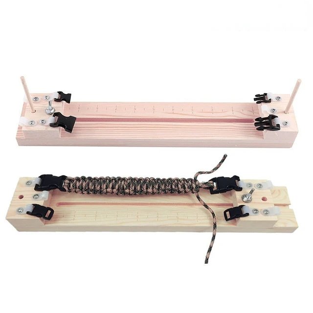 Adjustable Jig Bracelet Maker Wooden Frame Paracord Jig Bracelet Kit With 2  Paracord And 4 Buckles
