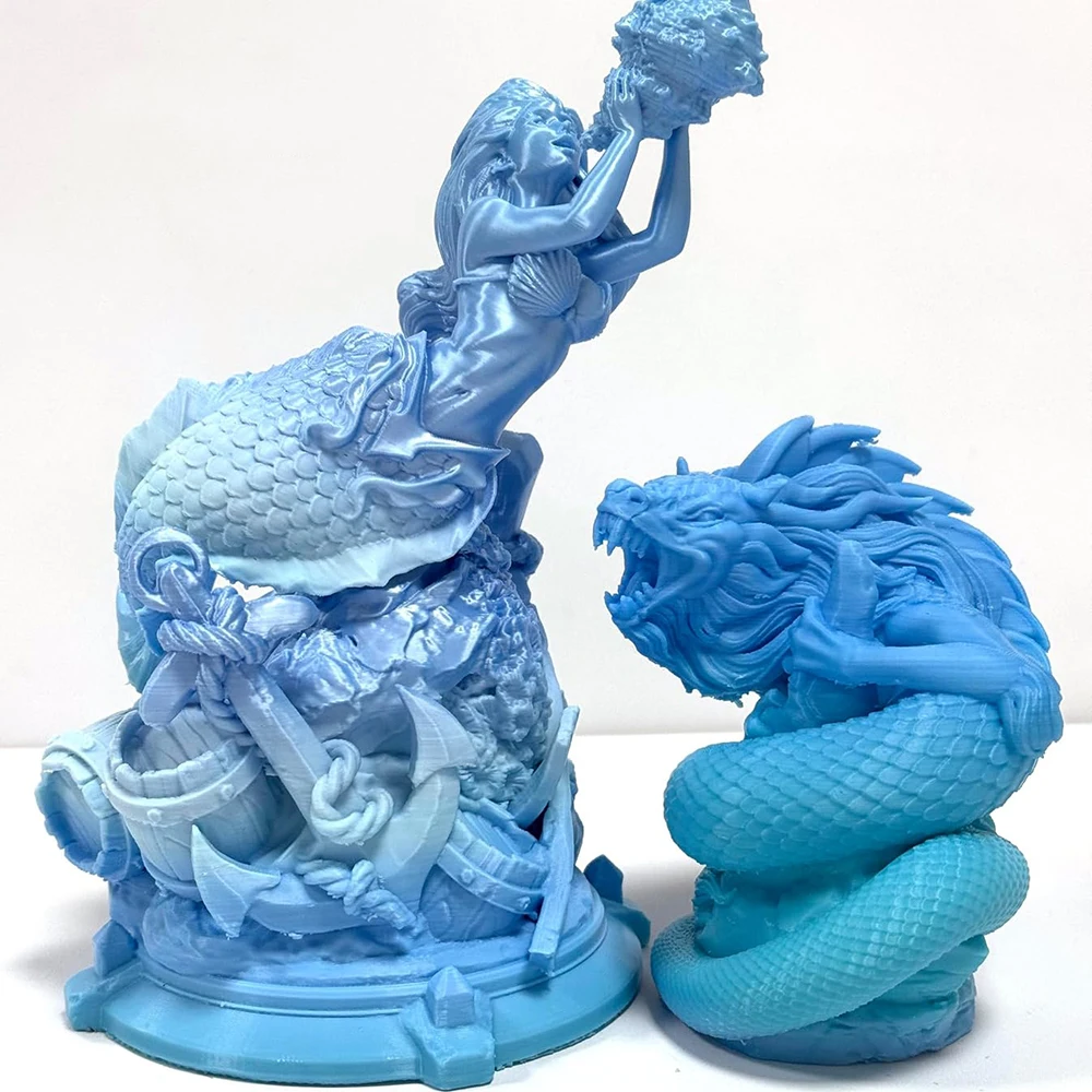 PLA 3D 프린터 필라멘트 실크 블루 화이트 그라데이션 250g 500g 1kg 3D 프린터용 pla 소재 1.75mm 와이어 진공 포장