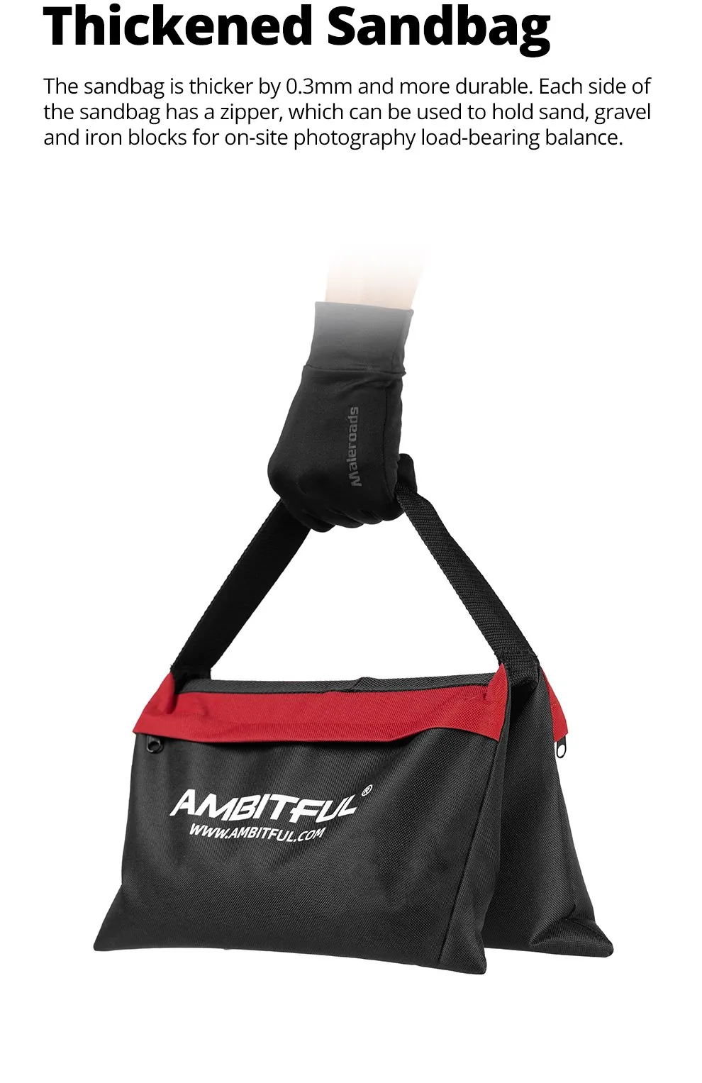 44x33cm Load-Bearing Sandbag Photography Studio Video Stage Film Heavy Duty Sand
