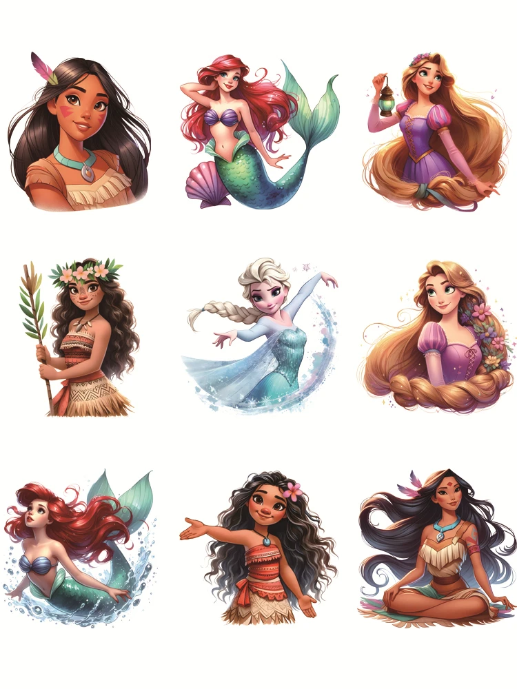 Illustrations Lumineuses de Princesses Disney Célèbres