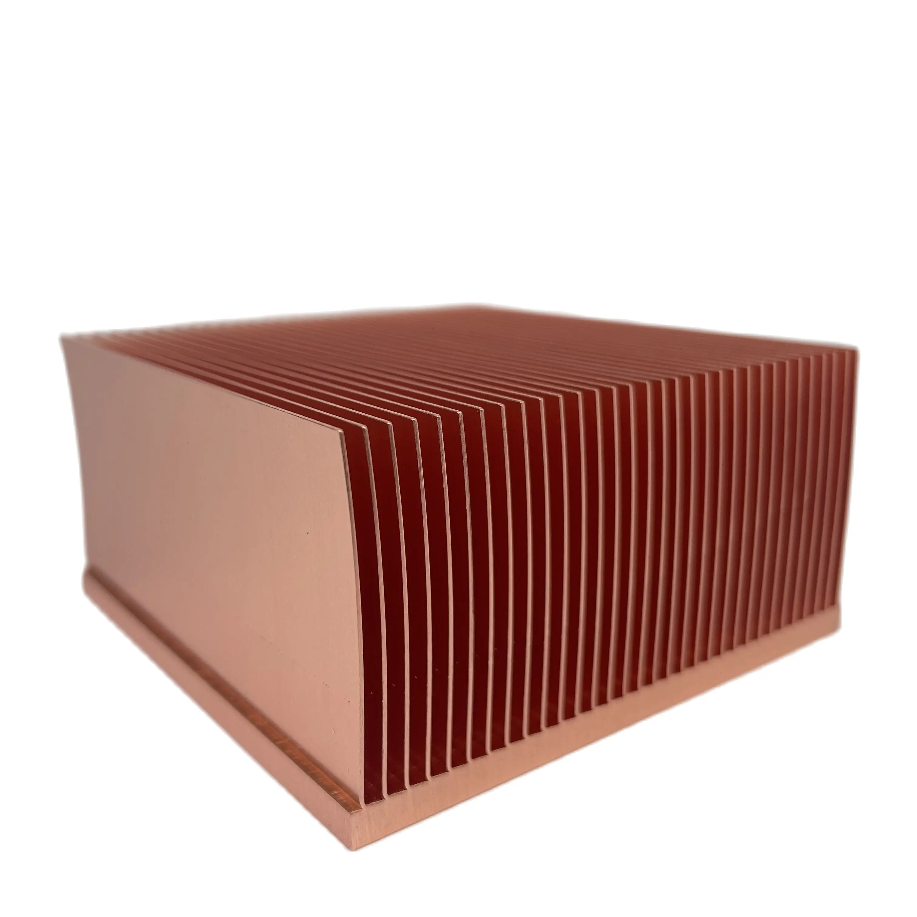 Dissipador de Cobre Puro para Esquiar Fin Equipamento Industrial 80x80x40 mm