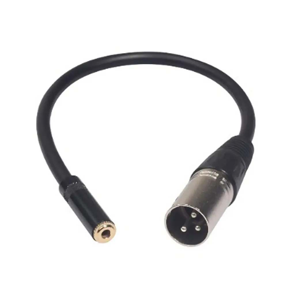 

0.2m XLR 3 Pin Male Plug to 3.5mm TRS 1/8inch Female Stereo Audio Adapter Microphone Extension Cable Wire