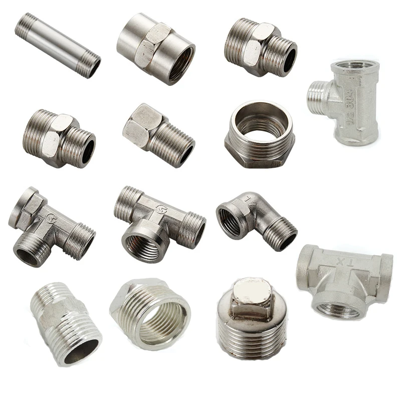 

1/2 3/4 20mm BSP Female Male Thread Tee Type Reducing Stainless Steel Elbow Butt Joint Adapter Adapter Coupler Plumbing Fittings