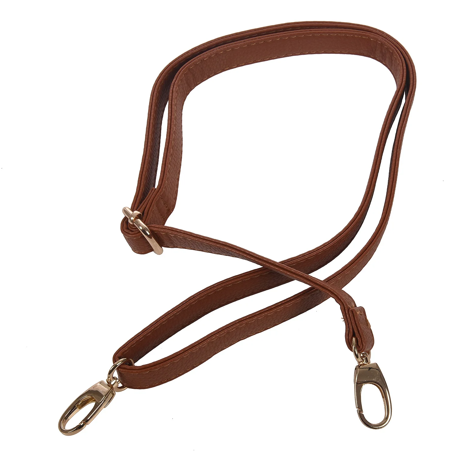 T27C DIY Replacement Leather Bag Shoulder Strap Handle Cross Body Adjustable 140*2cm, Brown