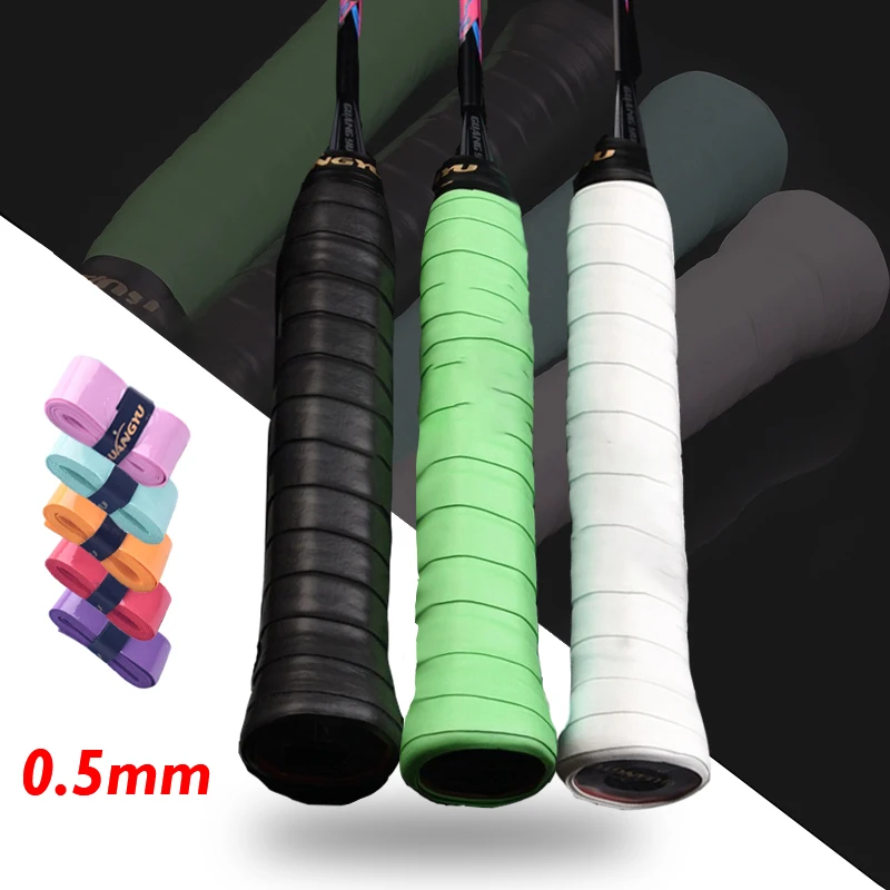 10 Pz/Lotto 0.5Mm Badmintion Overgrip Racchetta Da Tennis Ultra-Sottile Sweatband Antivibrador Grip Tenis Raquete Padel Canna Da Pesca Grips