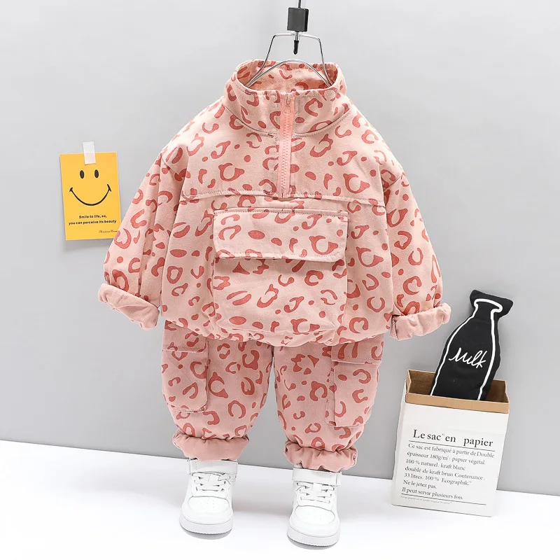 Children Tracksuit Spring Autumn Baby Boys Girls Jacket Pants 2Pcs/Sets Kids Toddler Clothing Infant Cotton, children tracksuit