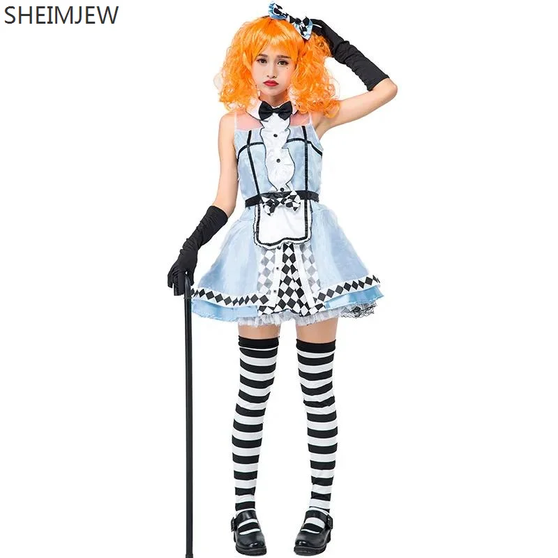 Sexy Anime Alice In Wonderland Sweet Lolita Maid Fantasy Dress Halloween Party Alice Princess Cosplay Costume Carnival Stage Set