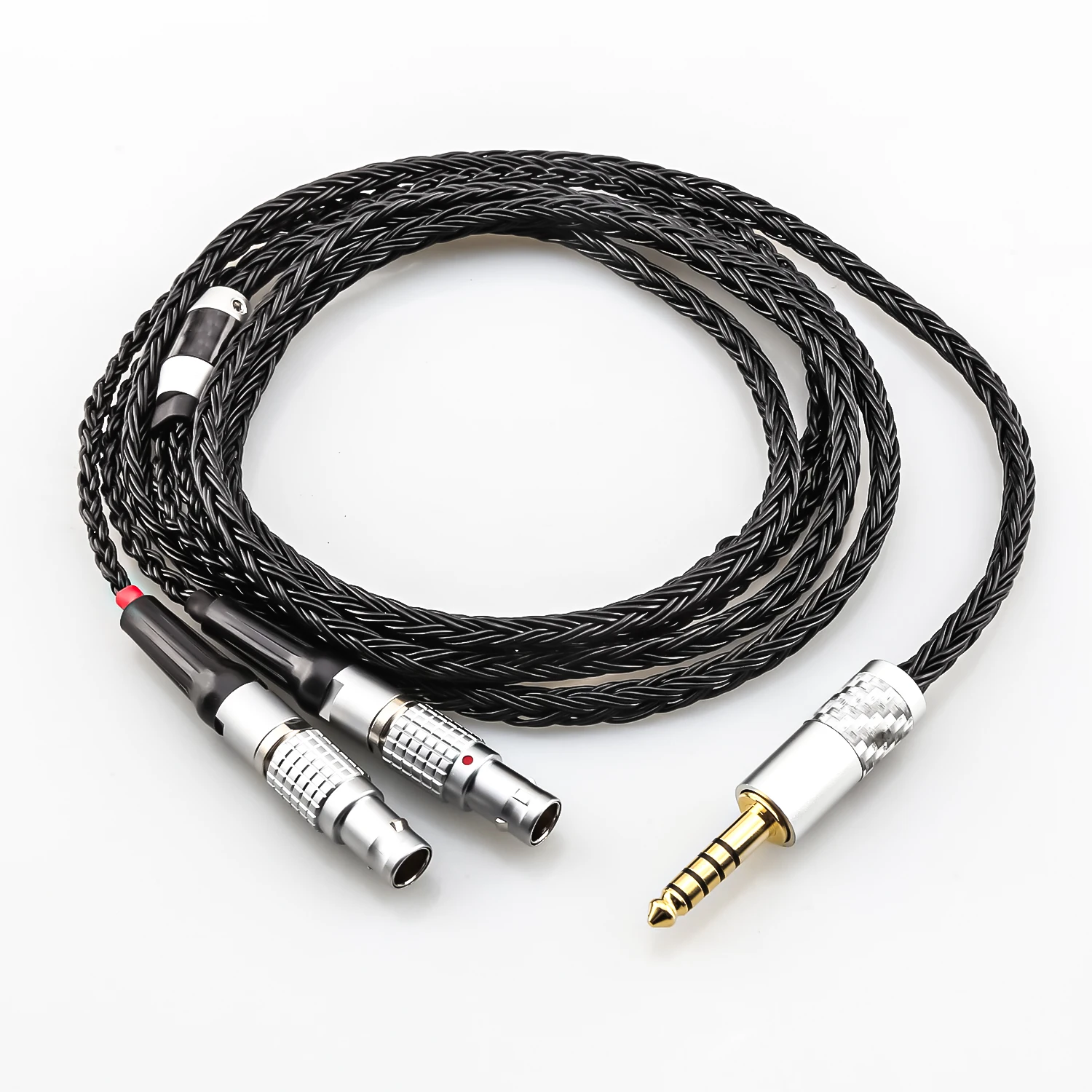Hifi 2.5Mm/3.5Mm/4.4Mm Xlr Maschio Nero 16 Core Cavo Di Aggiornamento Per Cuffie Per Auricolare Circumaural Fidelity Focal Utopia