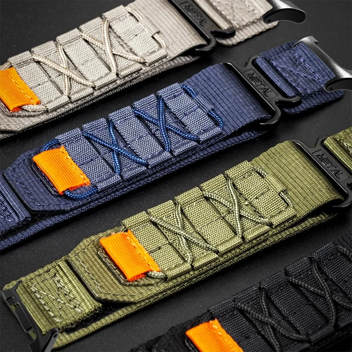 Enhanced Nylon Strap - Quick Fit Sports Bracelet for Galaxy Watch 7 Ultra 47mm