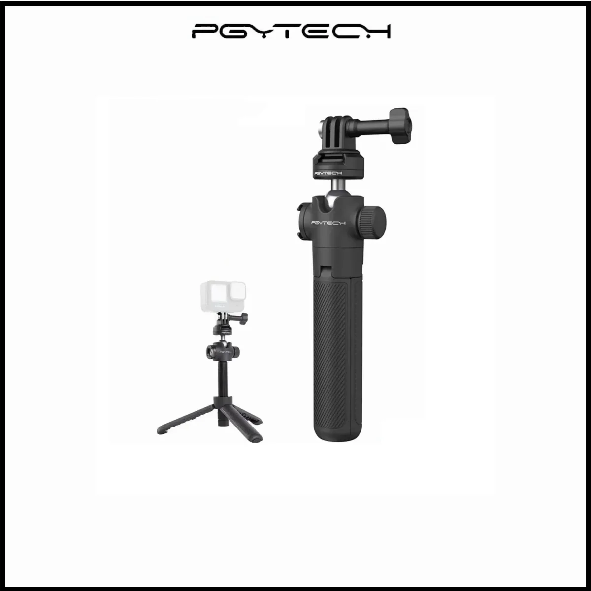 PGYTECH 캡락 액션 카메라 연장봉 (액션 4/3/고프로 히어로 12/11 호환), 삼각대 셀카봉 (표준 1/4 퀵 릴리즈 포함)