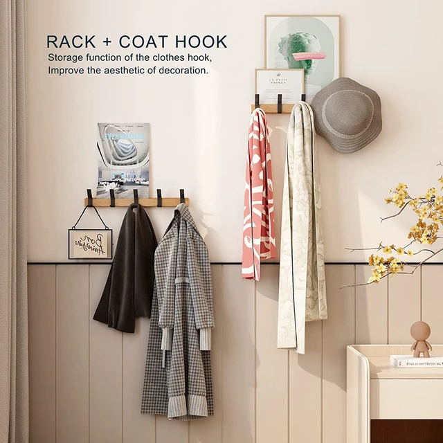 Nordic Fashion Coat Hook Rack Wall Mounted Rack-Five Hook Aluminum