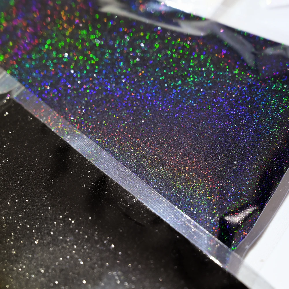 Nail powder 10g Laser Holographic Sugar Nail Powder 0.2mm Black White