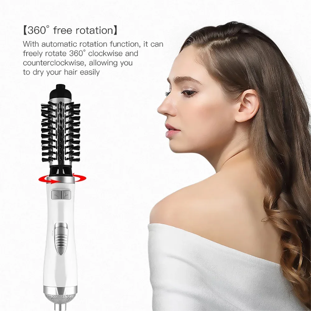 Rotational Professinal Hair Dryer Comb Straightening Brush 2 in 1 Salon Blower Multifunctional Styling Tools Straight and Curler 6