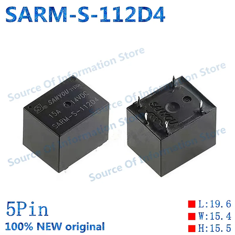10 Pz Sarm-S-112D4 15A 12Vdc 5Pin Relè 100% Nuovo Originale