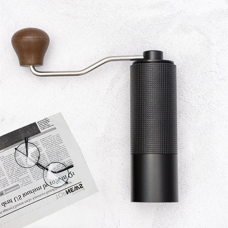 Metal Aluminum Alloy Manual Coffee Grinder With 420 Cnc Stainless Steel