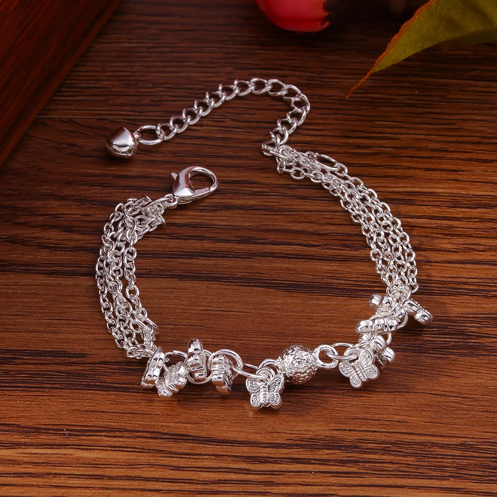 Aihua Hot Street fashion Silber Farbe Feine Zirkon Herz Schlüssel Anhänger Armband für Frau Party Geschenke Hochzeit Zubehör Schmuck – Detail 10