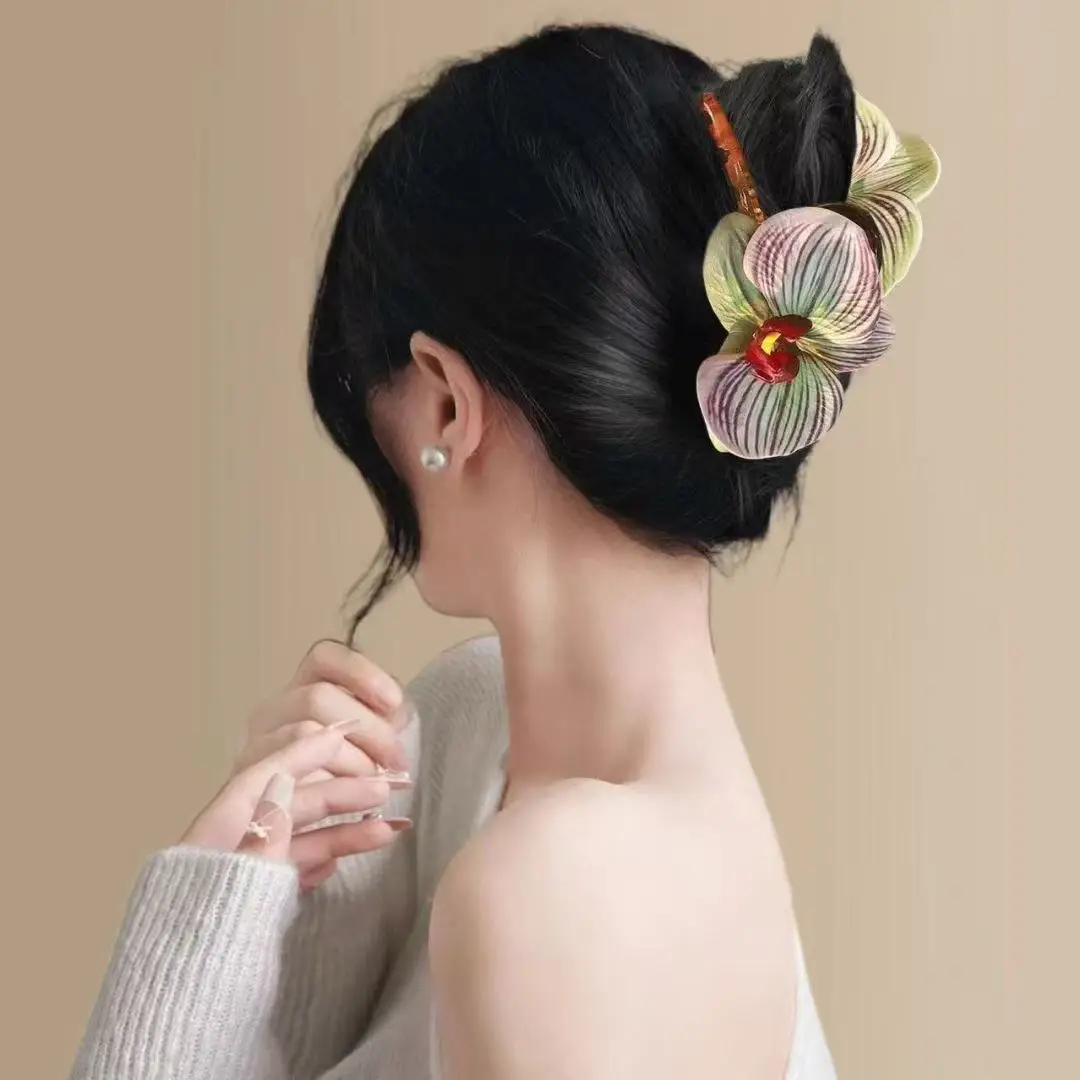 NUOVO Stile Vacanza al Mare Phalaenopsis Fermagli per Capelli Serie Fiore Fermagli per Capelli Trendy Accessori per Capelli INS Per Donne Ragazze_voghion.com